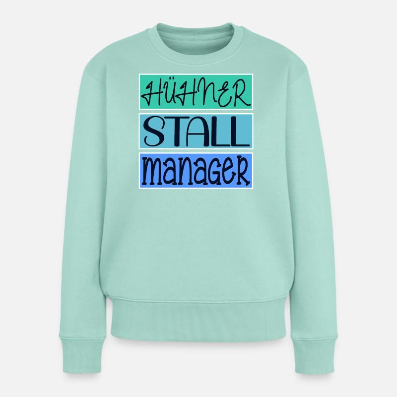 HÜHNERSTALL MANAGER HÜHNER - Frauen Premium Bio Pullover - Mint 