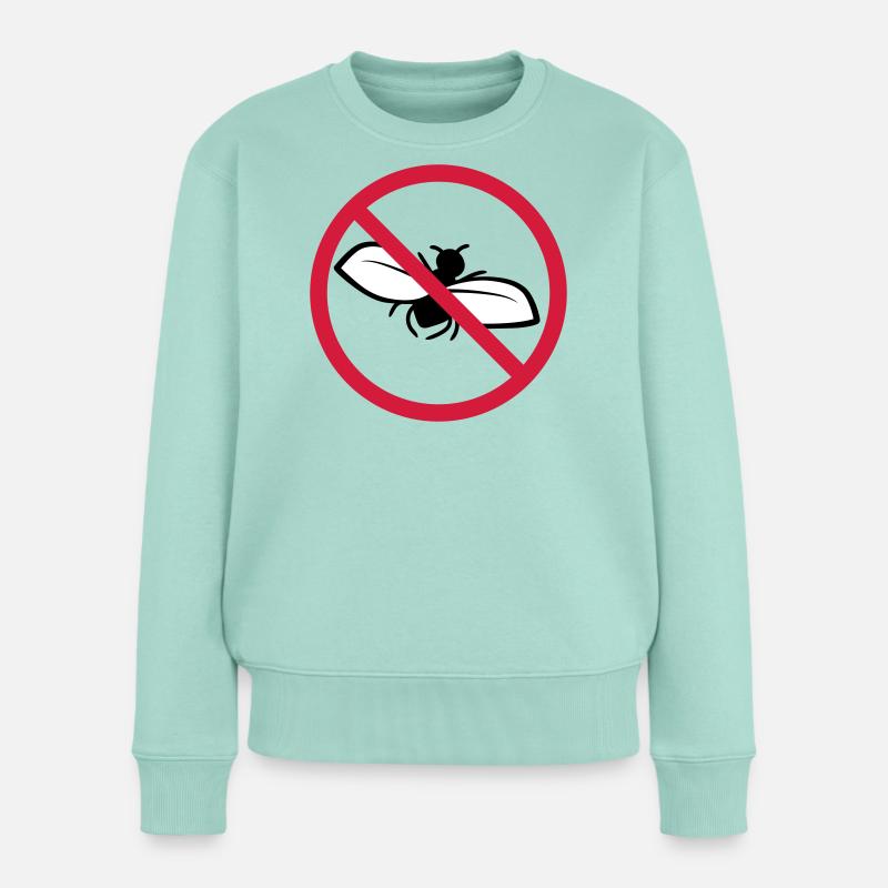 Fliege Verboten Schild - Frauen Premium Bio Pullover - Mint 
