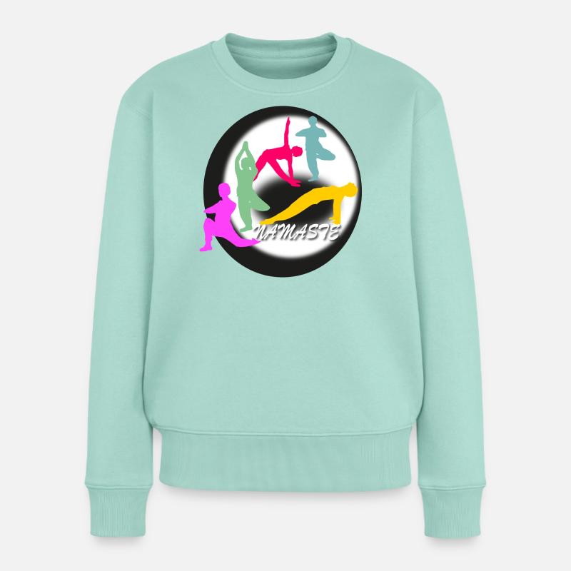 Yoga Logo - Frauen Premium Bio Pullover - Mint 