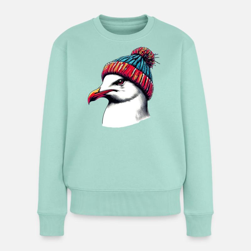 Möwe - Frauen Premium Bio Pullover - Mint 