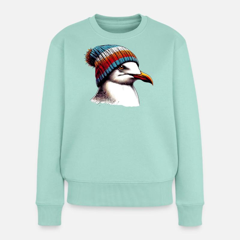 Möwe - Frauen Premium Bio Pullover - Mint 