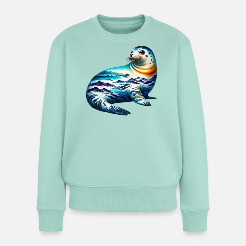 Siegel - Frauen Premium Bio Pullover - Mint 