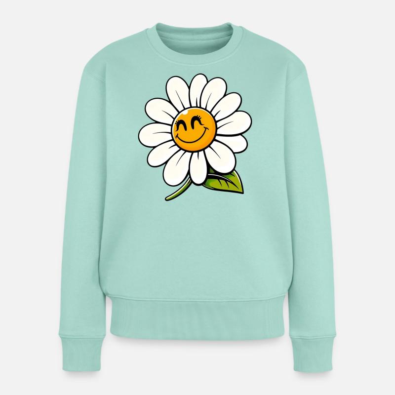 Gänseblümchen - Frauen Premium Bio Pullover - Mint 