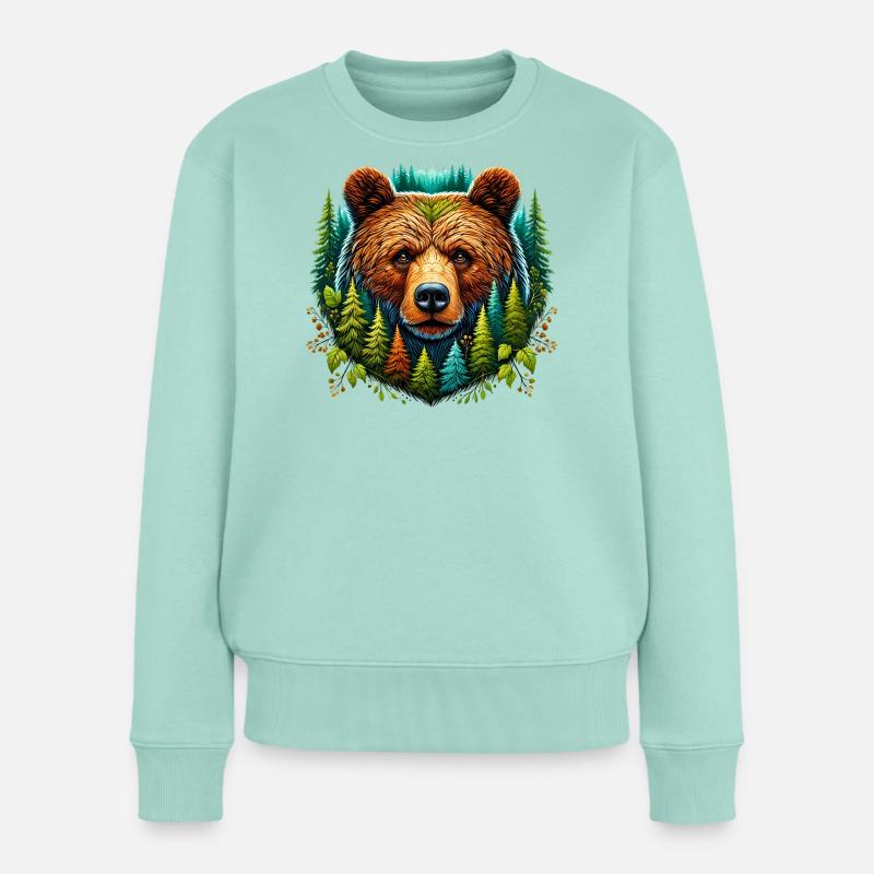 Ours - Pull Premium bio Femme - menthe