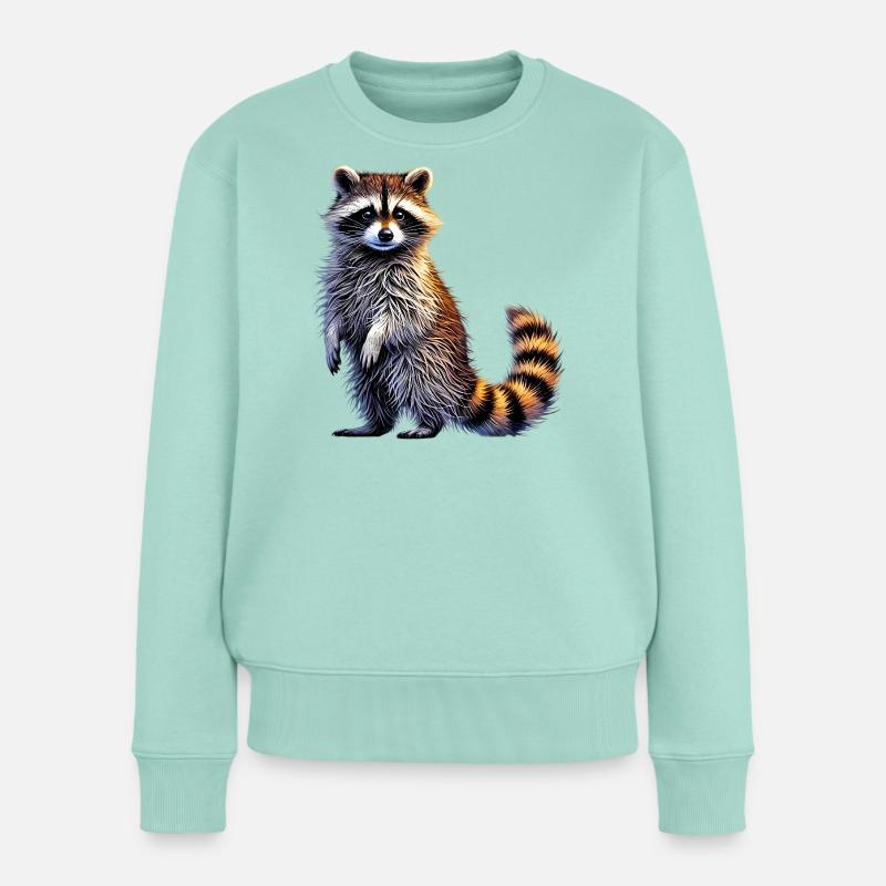 Waschbär - Frauen Premium Bio Pullover - Mint 