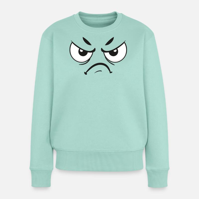 Hungriges Gesicht - Frauen Premium Bio Pullover - Mint 