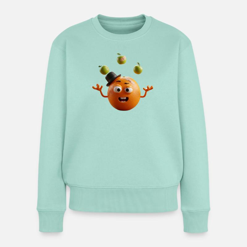 Orange ludique - Pull Premium bio Femme - menthe 