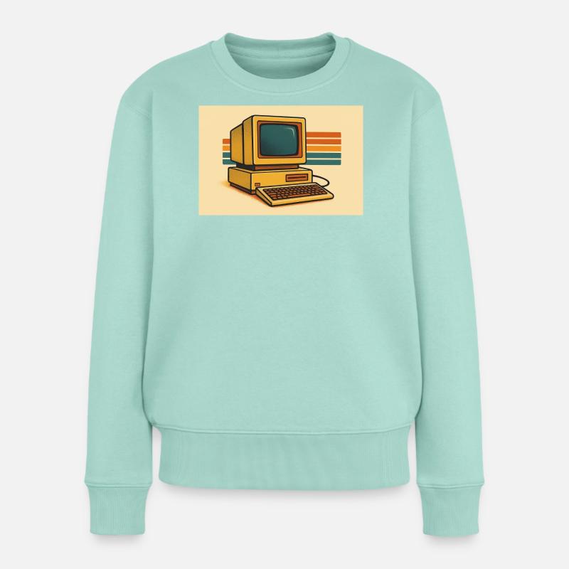 Retro Computer 80er - Frauen Premium Bio Pullover - Mint 