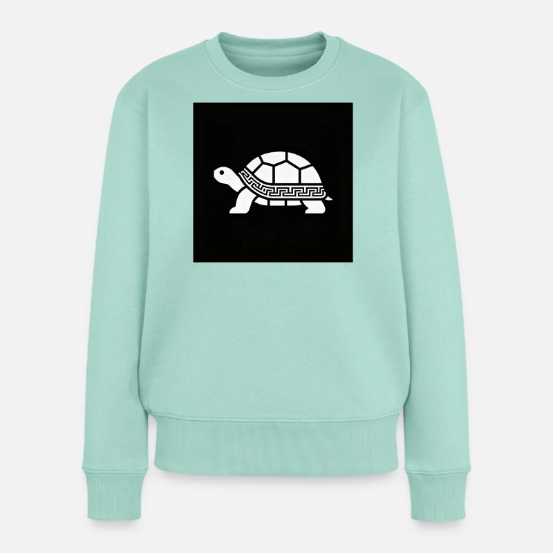 Geometrische Schildkröte mit Muster - Frauen Premium Bio Pullover - Mint 
