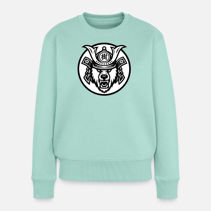 Ours Samuraï Ju-1 - Pull Premium bio Femme - menthe 