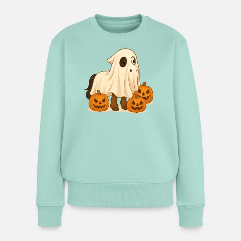 Halloween Pony - Frauen Premium Bio Pullover - Mint 