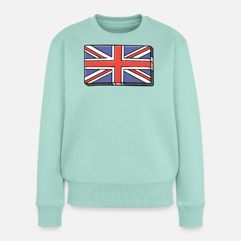 Brique Union Jack - Pull Premium bio Femme - menthe 