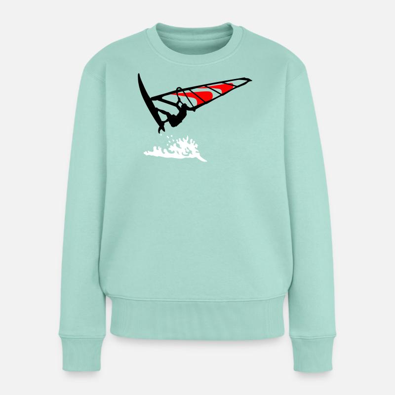 Windsurfing - Frauen Premium Bio Pullover - Mint 