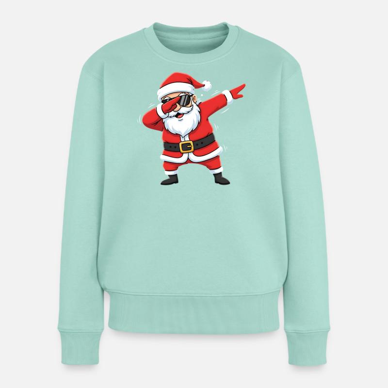 Lustiger Dabbing Weihnachtsmann Dab Santa - Frauen Premium Bio Pullover - Mint 