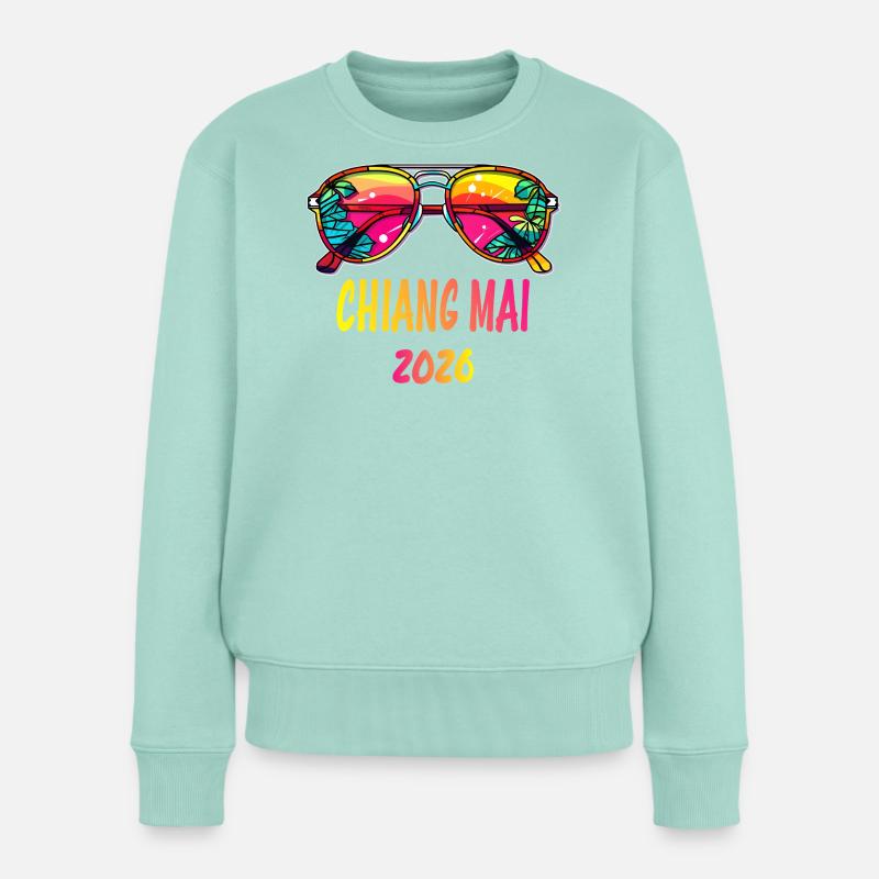 Chiang Mai 2026 Neon Sonnenbrille - Frauen Premium Bio Pullover - Mint 