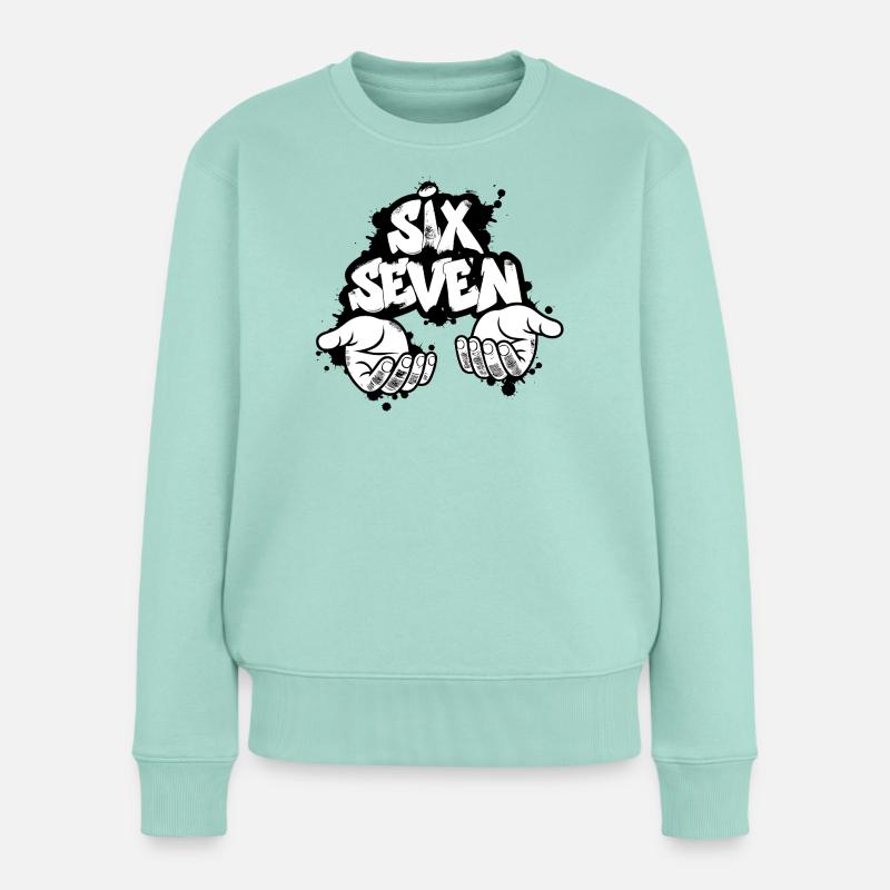 Six Seven Graffiti - Frauen Premium Bio Pullover - Mint 