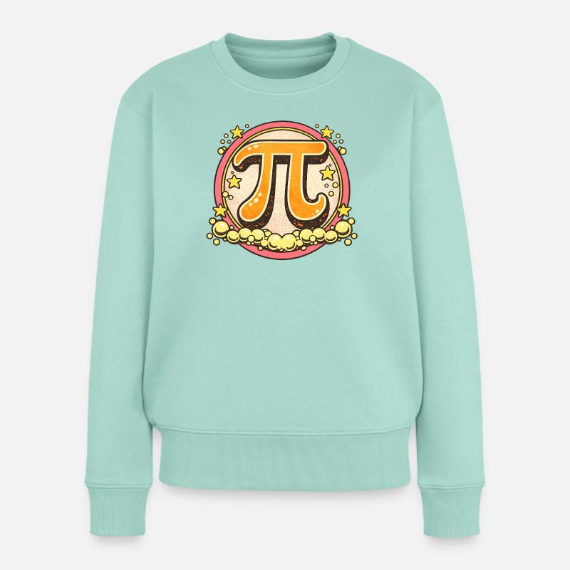 Pi Pop Retro-Abzeichen - Frauen Premium Bio Pullover - Mint 