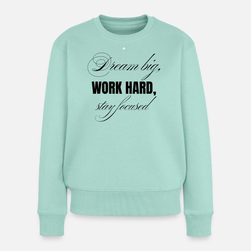 Work Hard - Frauen Premium Bio Pullover - Mint 