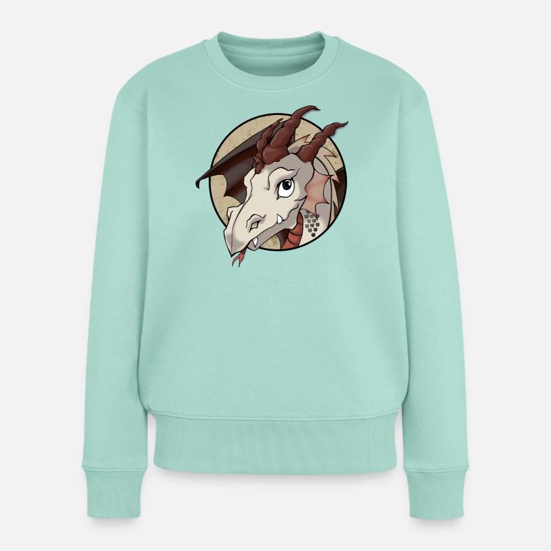 Niedlicher Drache - Frauen Premium Bio Pullover - Mint