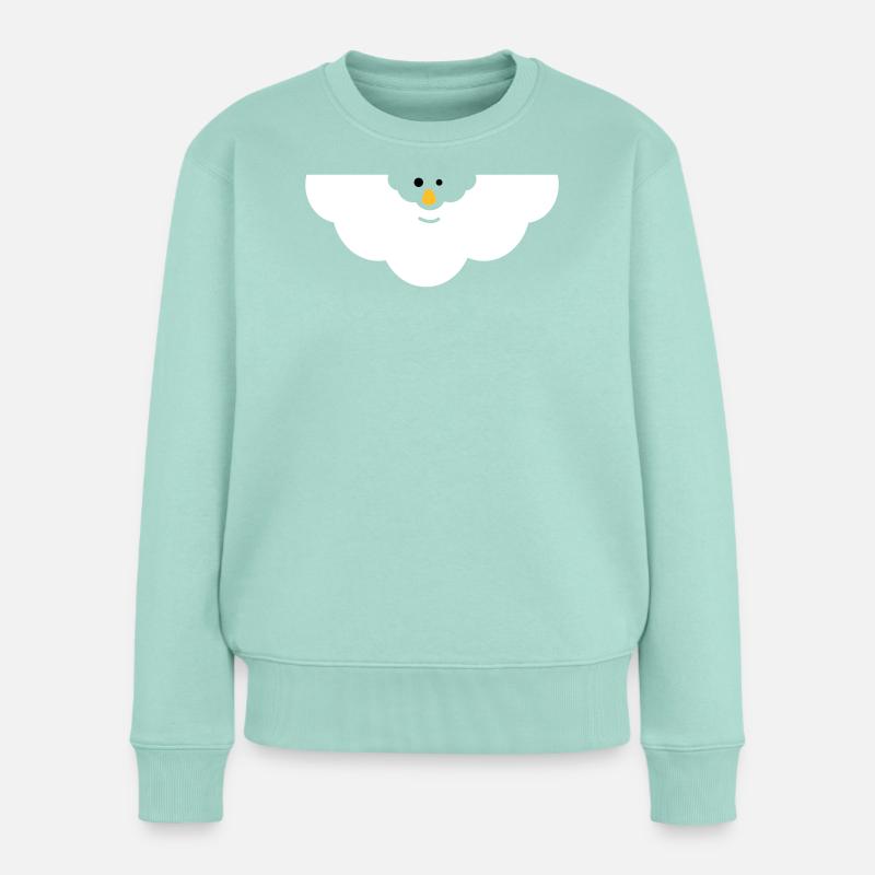 Cuddly Cloud Face - Women's Premium Organic Jumper - mint