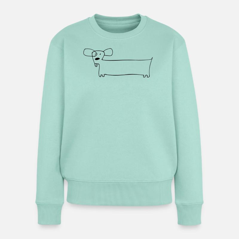 01 Hündchen Lang - Frauen Premium Bio Pullover - Mint