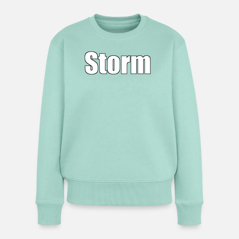 Tempête - (Nom humain) - Pull Premium bio Femme - menthe 