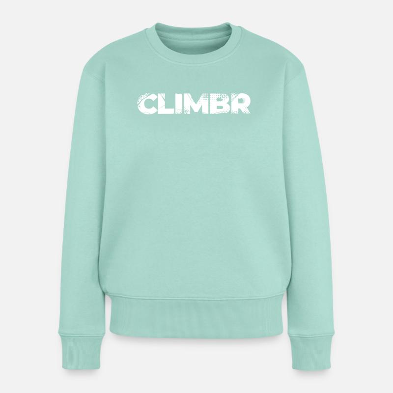 CLIMBR: Ein Design für Kletterer - Frauen Premium Bio Pullover - Mint 