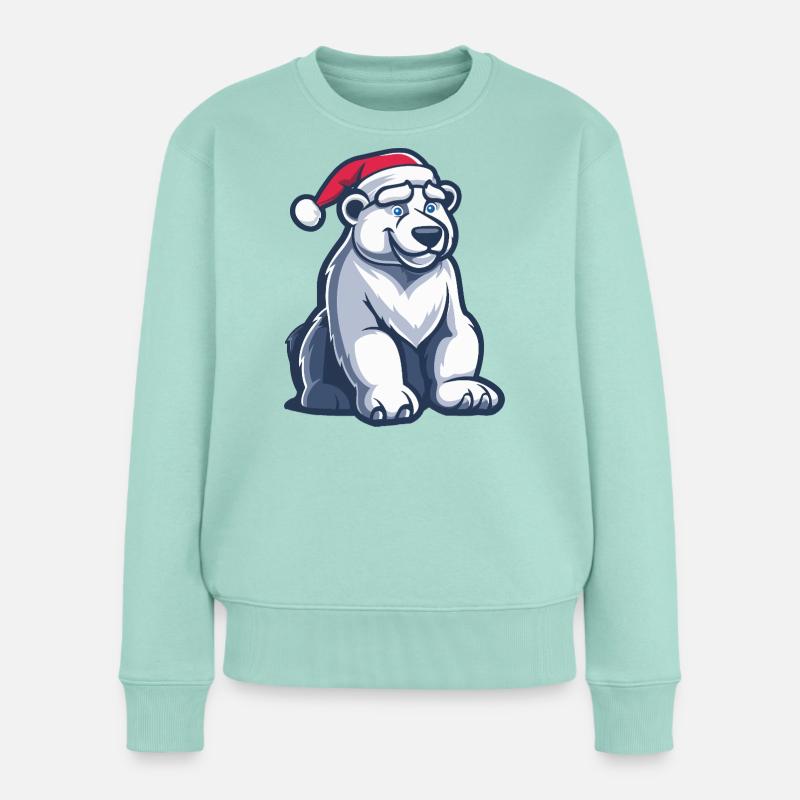 Eisbär Weihnachten - Frauen Premium Bio Pullover - Mint 