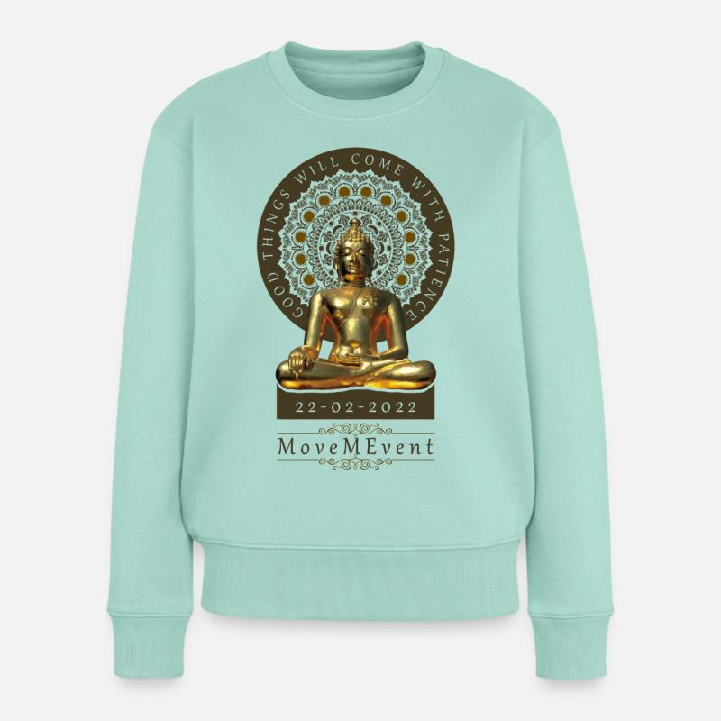 Buddha Patience - Frauen Premium Bio Pullover - Mint 