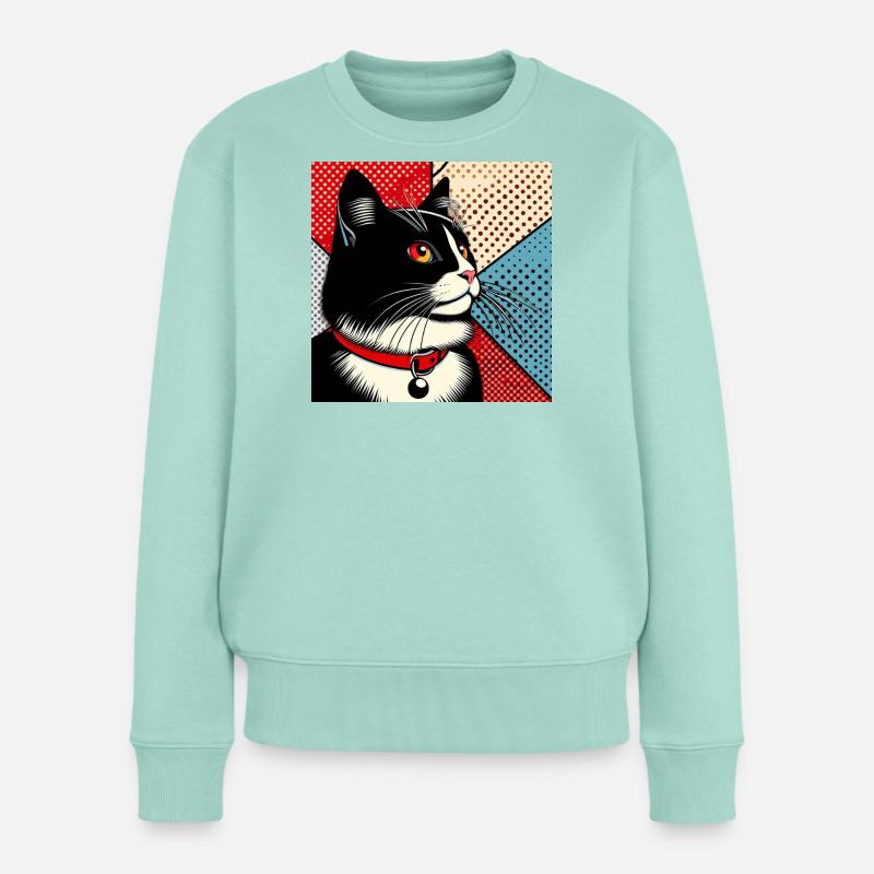 Kat 1 3 - Frauen Premium Bio Pullover - Mint 