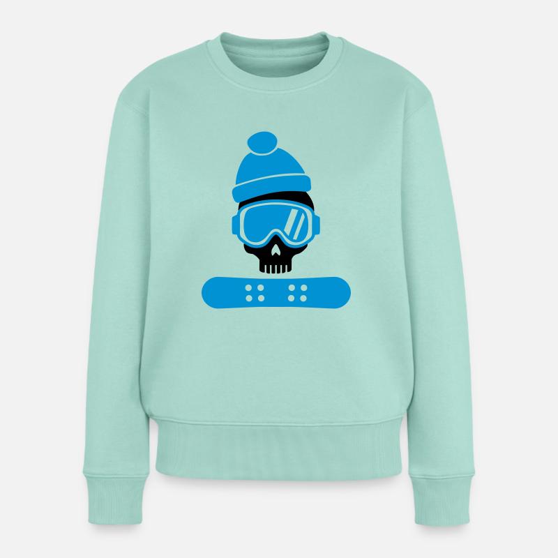 Snowboard - Frauen Premium Bio Pullover - Mint 