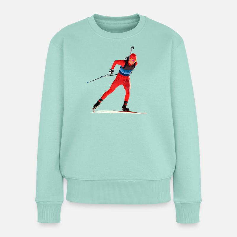 Biathlon - Frauen Premium Bio Pullover - Mint 