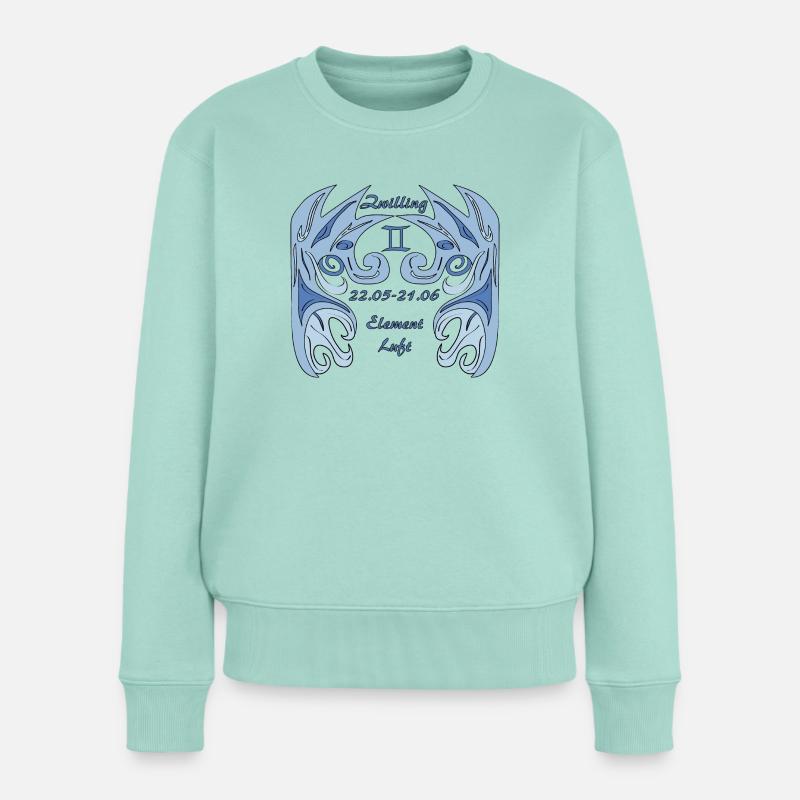 Sternzeichen Zwilling - Frauen Premium Bio Pullover - Mint 