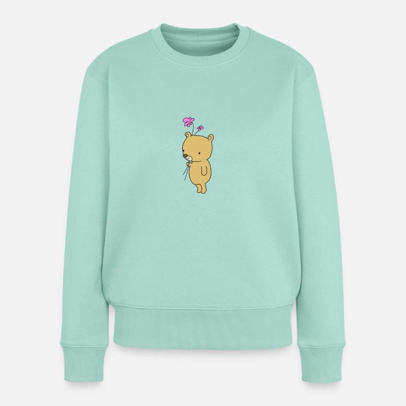 cute bear - Women's Premium Organic Jumper - mint