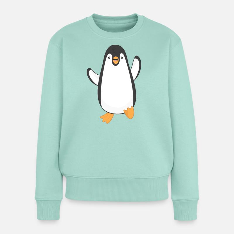 Pinguin Pinguine - Frauen Premium Bio Pullover - Mint 