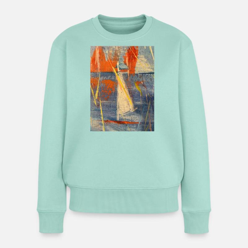 Segelt in Windstille, zieht sich zurück - Frauen Premium Bio Pullover - Mint