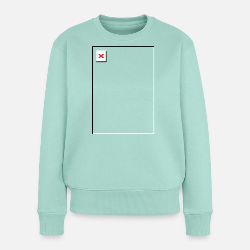 Missing Image – File Not Found Portrait - Women's Premium Organic Jumper - mint 