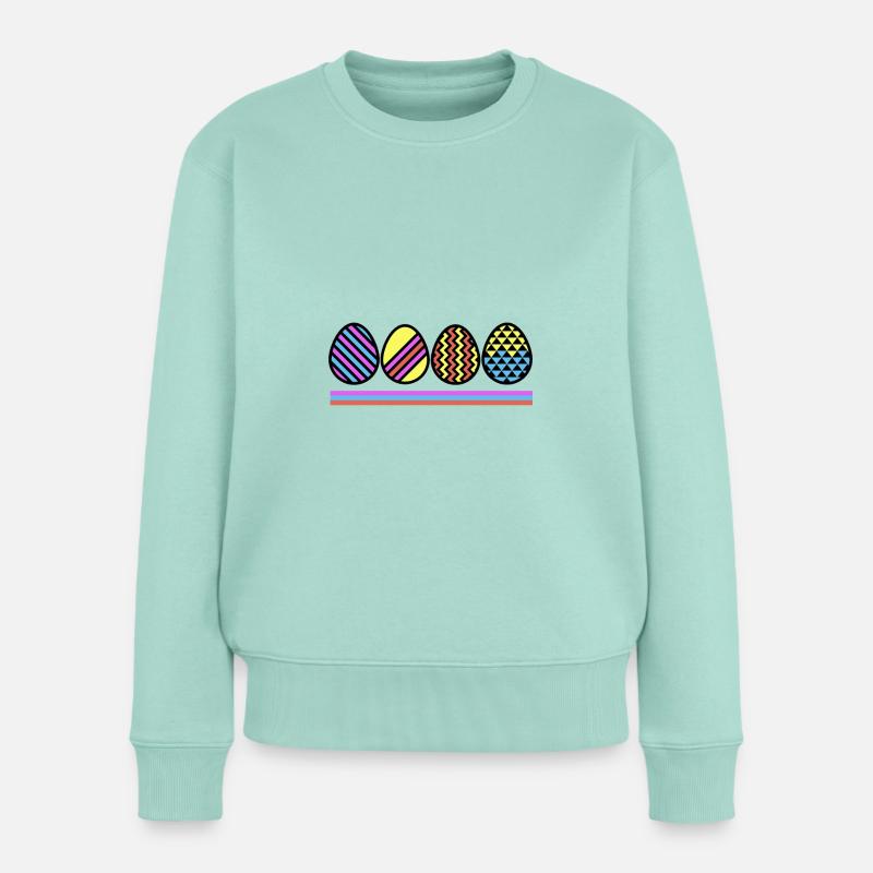 Easter Eggs - Oster Eier - Frauen Premium Bio Pullover - Mint 