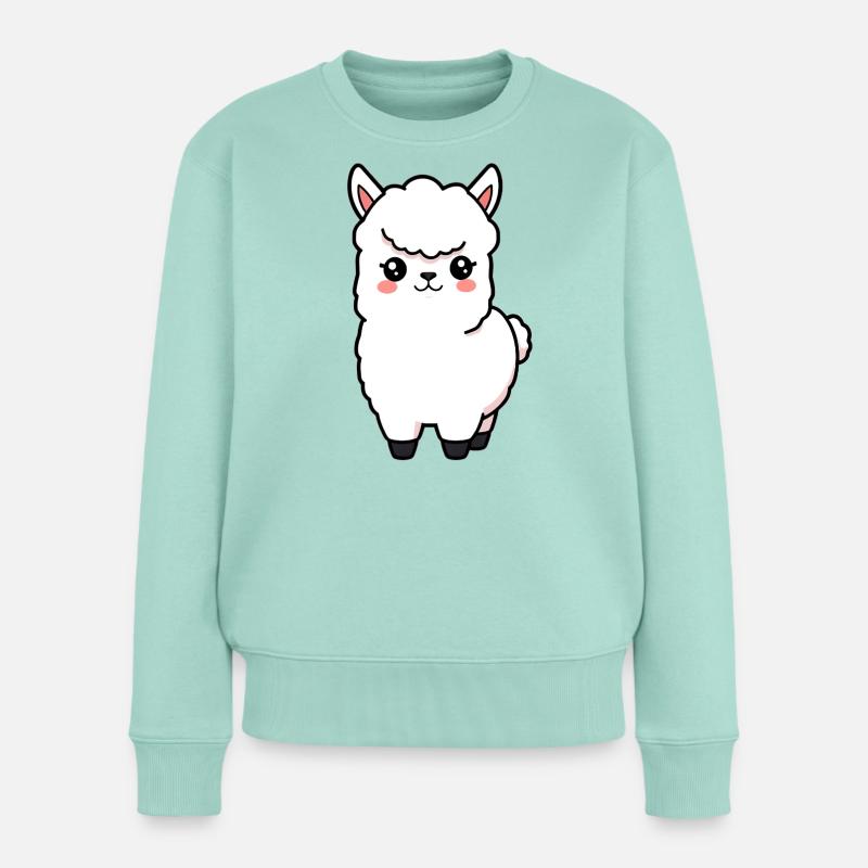 Lama - Frauen Premium Bio Pullover - Mint 
