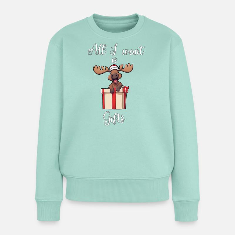 Christmas Deer #2 - Frauen Premium Bio Pullover - Mint 