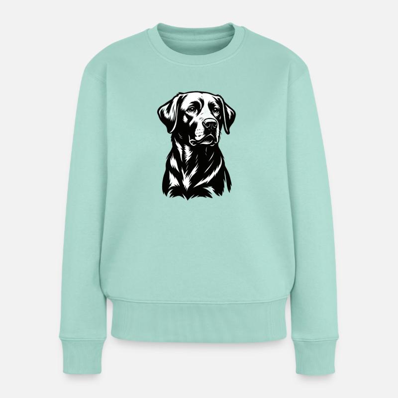 Labrador Hund Illustration – Detailliertes Desig - Frauen Premium Bio Pullover - Mint 