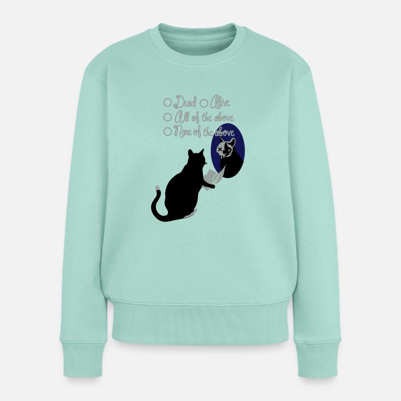 Schrödingers Katze, Fragebogen - Frauen Premium Bio Pullover - Mint 