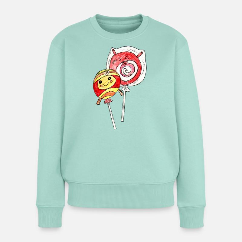 Kunterbunte LolliLiebe - Frauen Premium Bio Pullover - Mint 