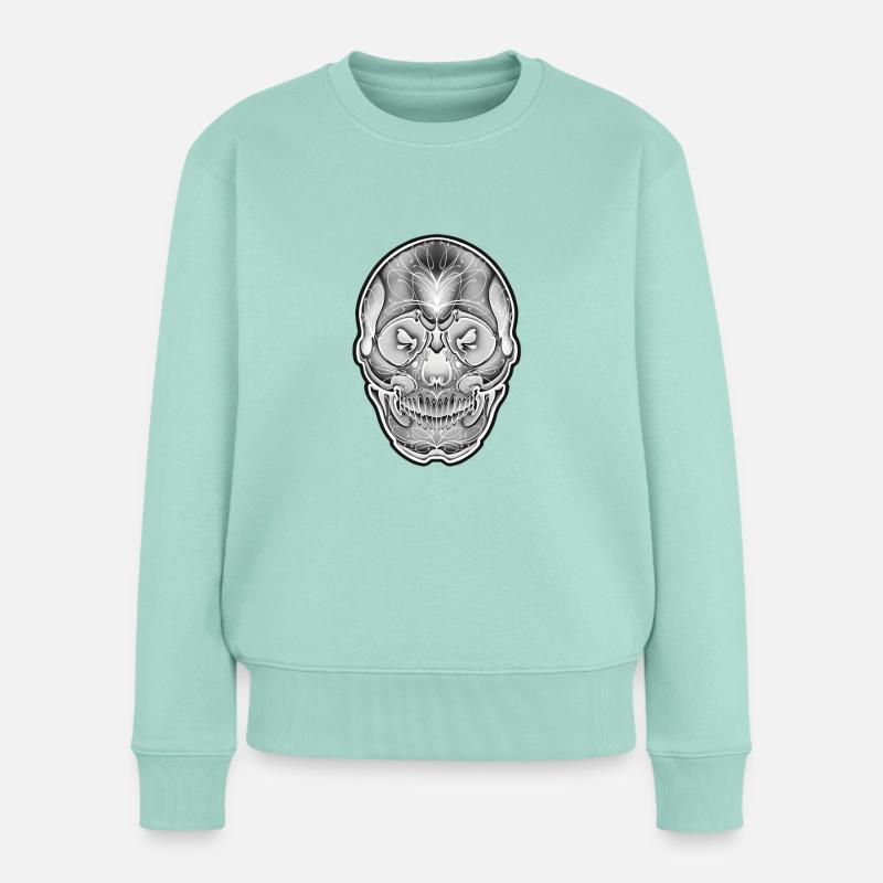Schädel von Owan - Frauen Premium Bio Pullover - Mint 