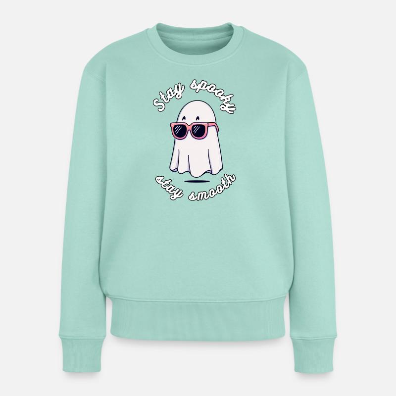Geist mit Sonnenbrillen Stil - Frauen Premium Bio Pullover - Mint 