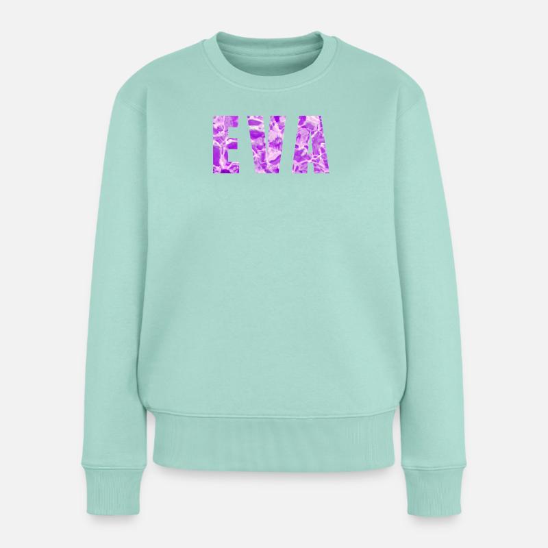 V violet vortex design abstrait - Pull Premium bio Femme - menthe 