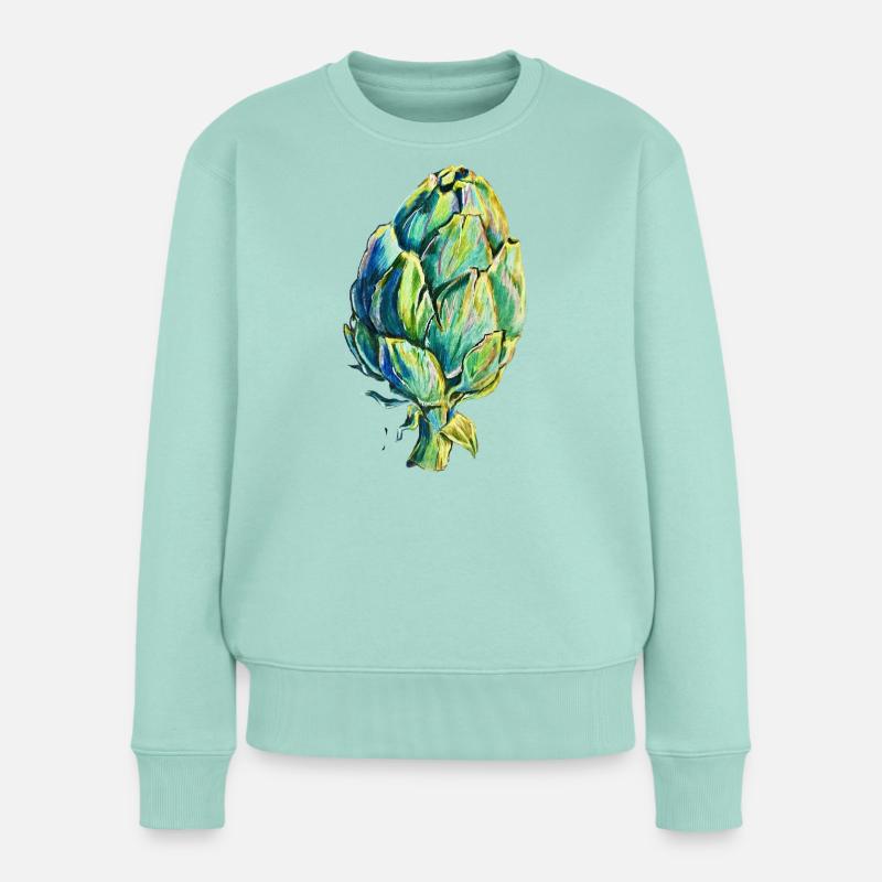 Artischocke solo - Frauen Premium Bio Pullover - Mint 