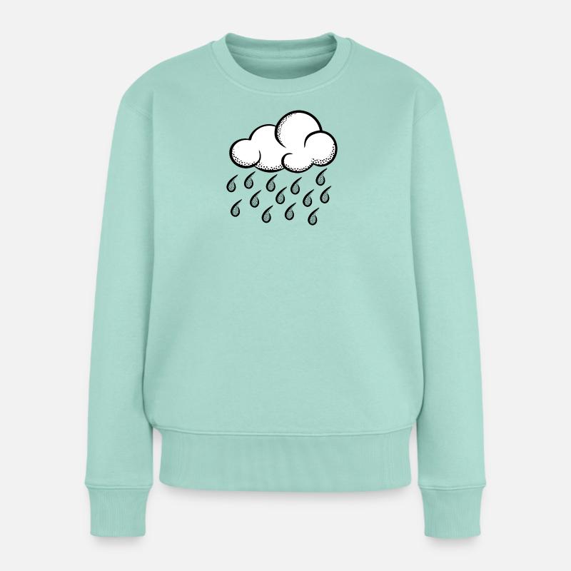 Cloud Pop Art Halftone - Frauen Premium Bio Pullover - Mint 
