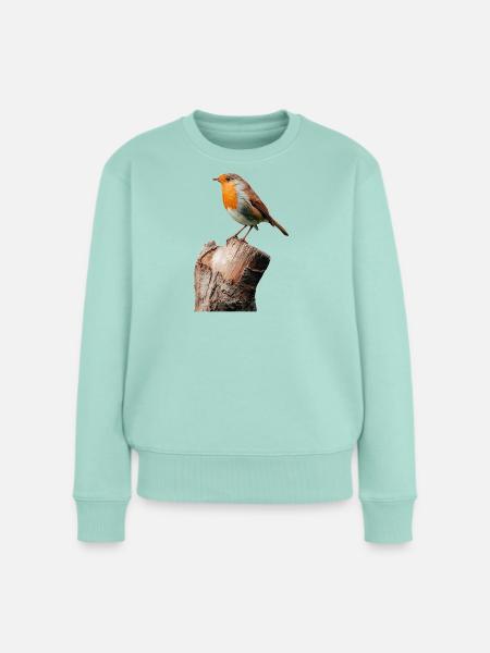 Rotkehlchen - Frauen Premium Bio Pullover - Mint