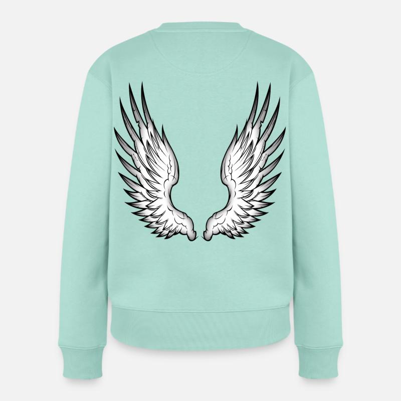 angel wings - Frauen Premium Bio Pullover - Mint